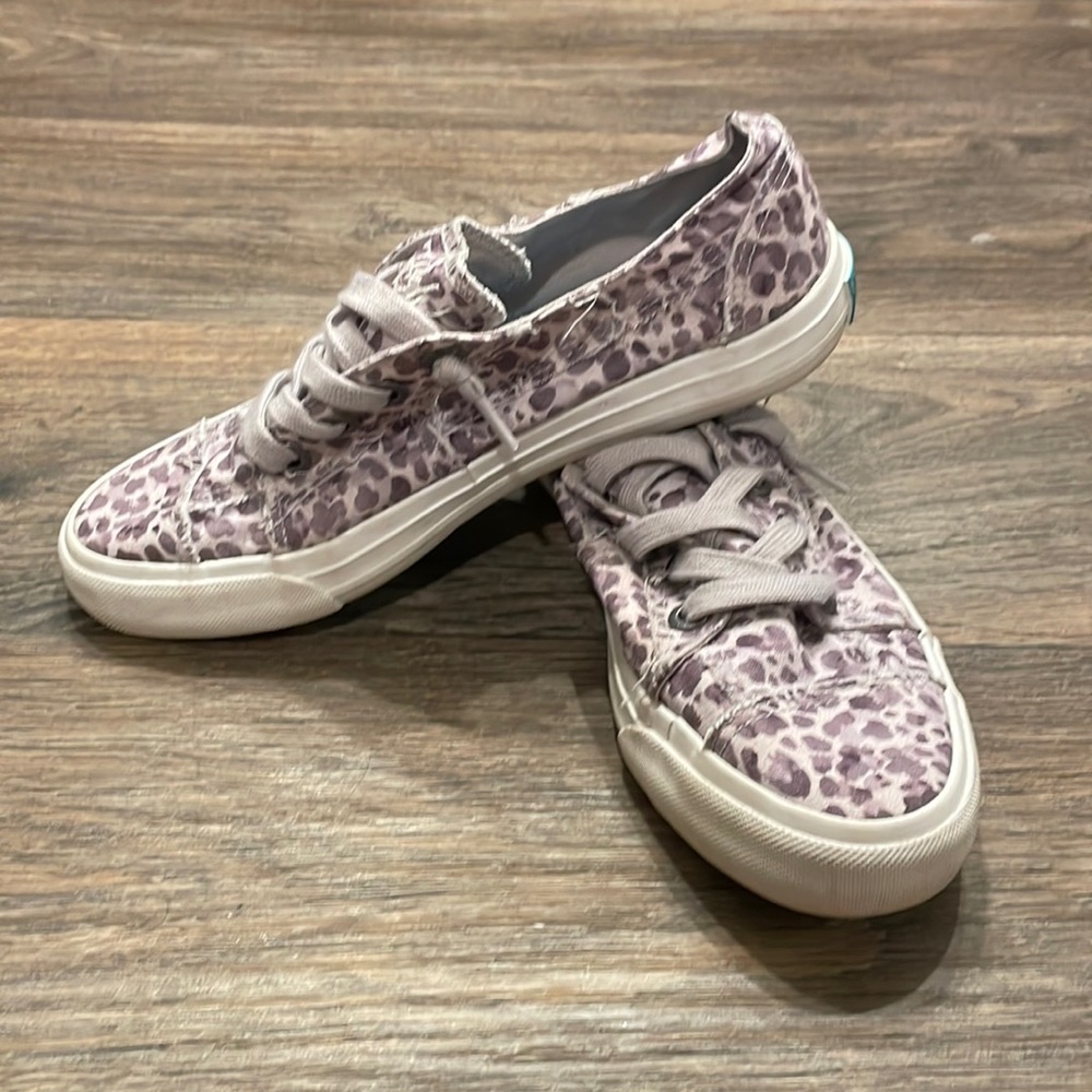 Blowfish Shoes Purple Leopard Size 7